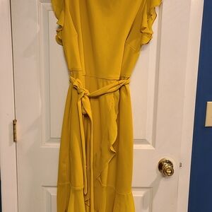 Shelby & Palmer Asymmetrical Yellow Dress